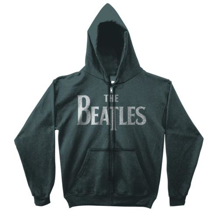 Picture of Beatles Sweat Shirt: - Beatles Zippered Charcoal Hooded