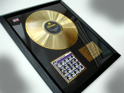 Picture of Beatles Record Award: "A HARD DAYS NIGHT" 24ct GOLD