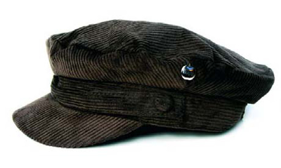Picture of Beatles Cap: Cord Hat  Brown ( Silver apple) 