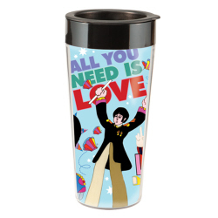Picture of Beatles Mug: The Beatles "Yellow Submarine" 16 oz. Plastic Travel Mug