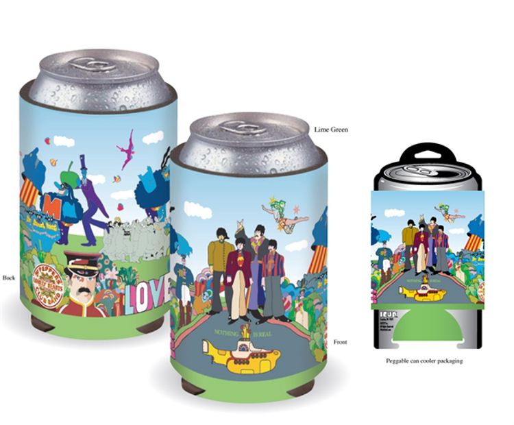 Picture of Beatles Can Cover:  "Yellow Submarine" Can Cooler Huggie
