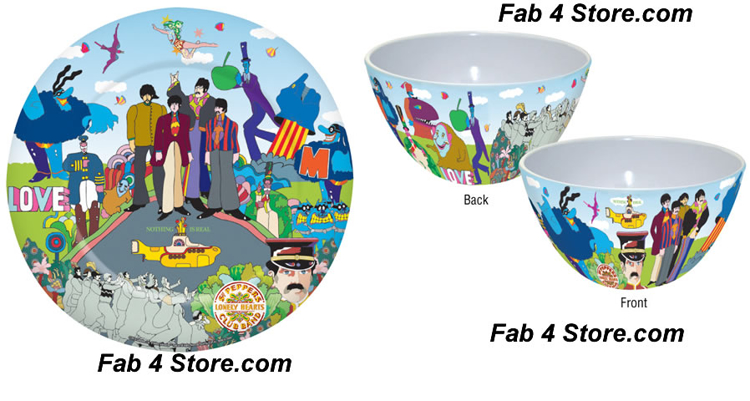 Picture of Beatles Plate & Bowl:  NEW! Yellow Submarine 
