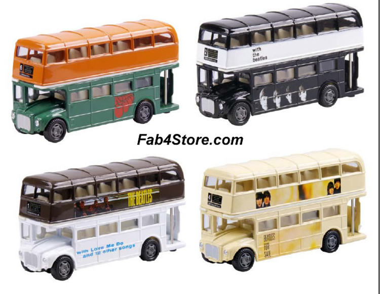 Picture of Beatles Toy: Dbl Decker Buses Set of Four