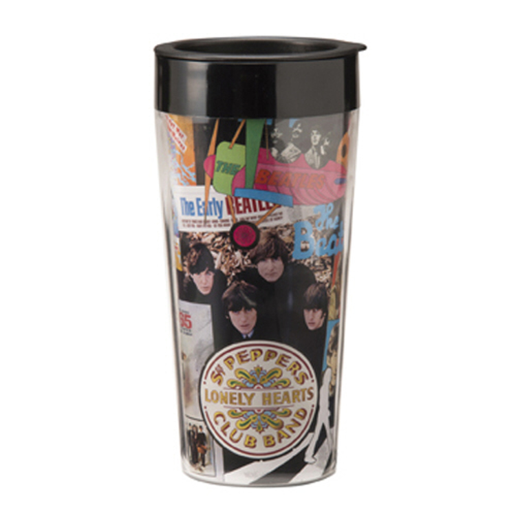 Picture of Beatles Mug: The Beatles "Love Me Do" 16 oz. Plastic Travel Mug