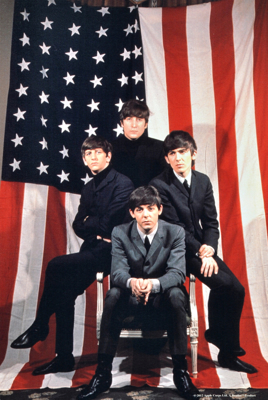 Picture of Beatles ART: BEATLES 1964 FLAG CANVAS  ART 