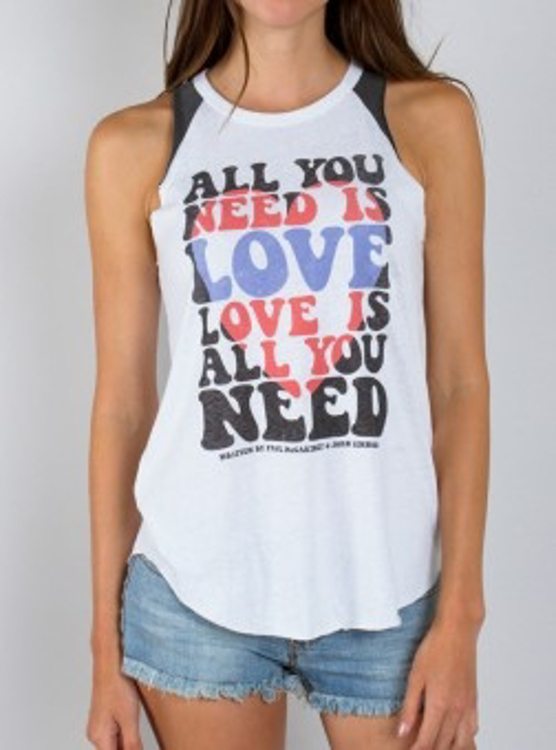 Picture of Beatles Female T-Shirt: Lyric Collection "All You Need is Love"