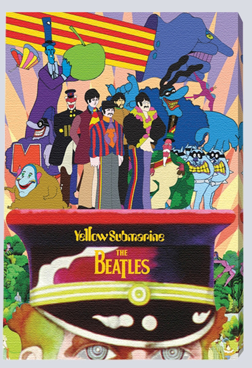 Picture of Beatles ART: 24"  X  36"  Yellow Submarine Collage