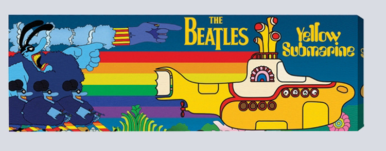 Picture of Beatles ART: 36"  X 12"  Yellow Submarine Flying Glove
