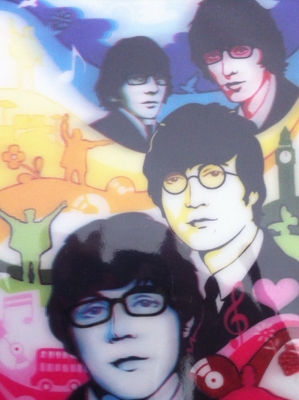 Picture of Beatles Postcard:  3-D Post  Card
