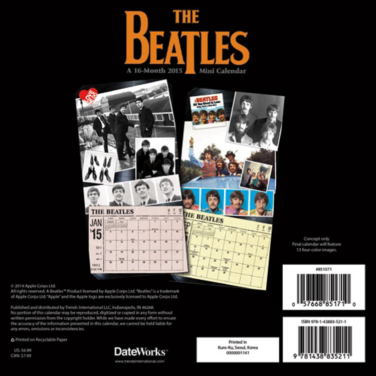 Picture of Beatles Calendar: 2015 Mini Calendar