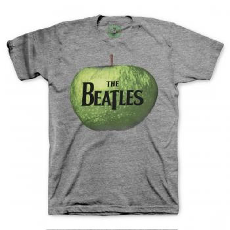 Picture of Beatles Adult T-Shirt: Apple Logo Grey