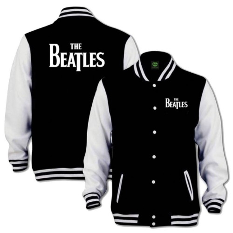 Picture of Beatles Mens Varsity Jacket: Drop T Logo