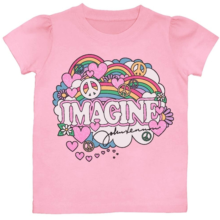 Picture of John Lennon T-Shirt: Girls Imagine Pink