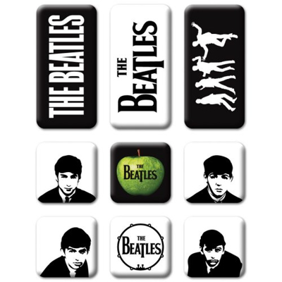 Picture of Beatles Magnets: Collectible: Portraits Drop T Set of 9 Magnets