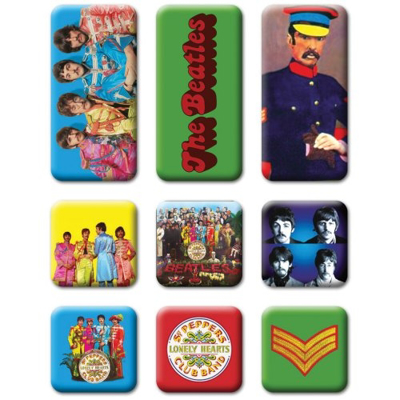 Picture of Beatles Magnets: Collectible: Sgt Pepper Set of 9 Magnets