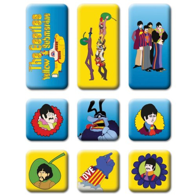 Picture of Beatles Magnets: Collectible: Yellow Submarine Set of 9 Magnets