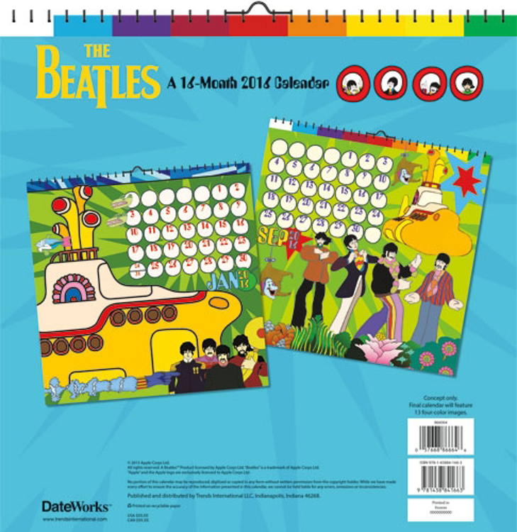 Picture of Beatles Calendar: 2016 Yellow Submarine Wall Calendar