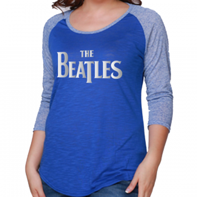 Picture of Beatles Jr's T-Shirt: Abbey Road Blue Foil Raglan