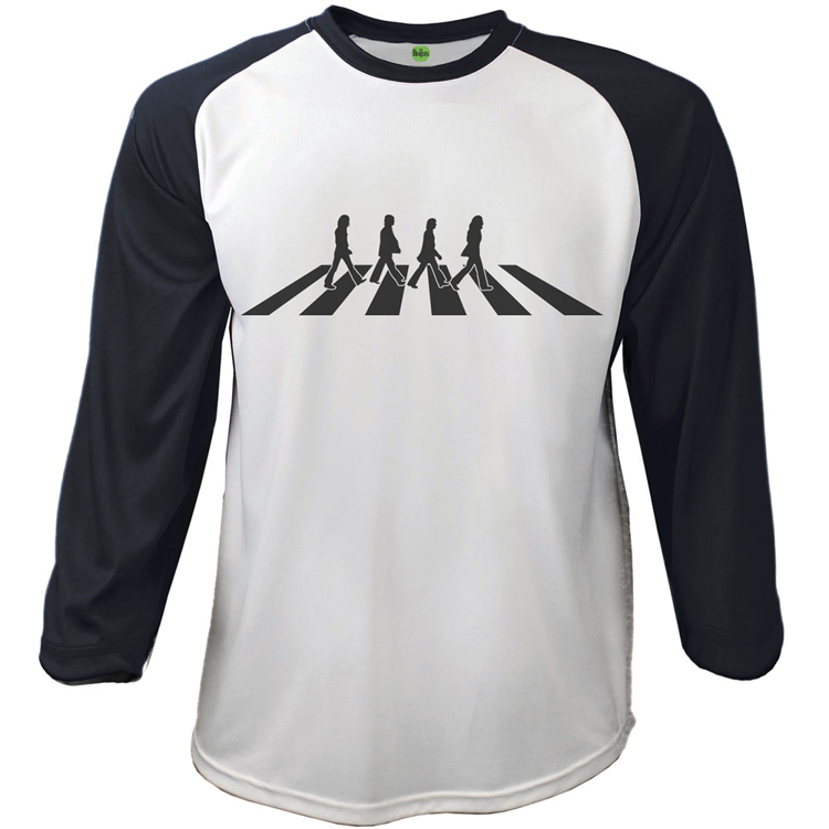 Picture of Beatles Adult T-Shirt: Abbey Road Baseball Shirt