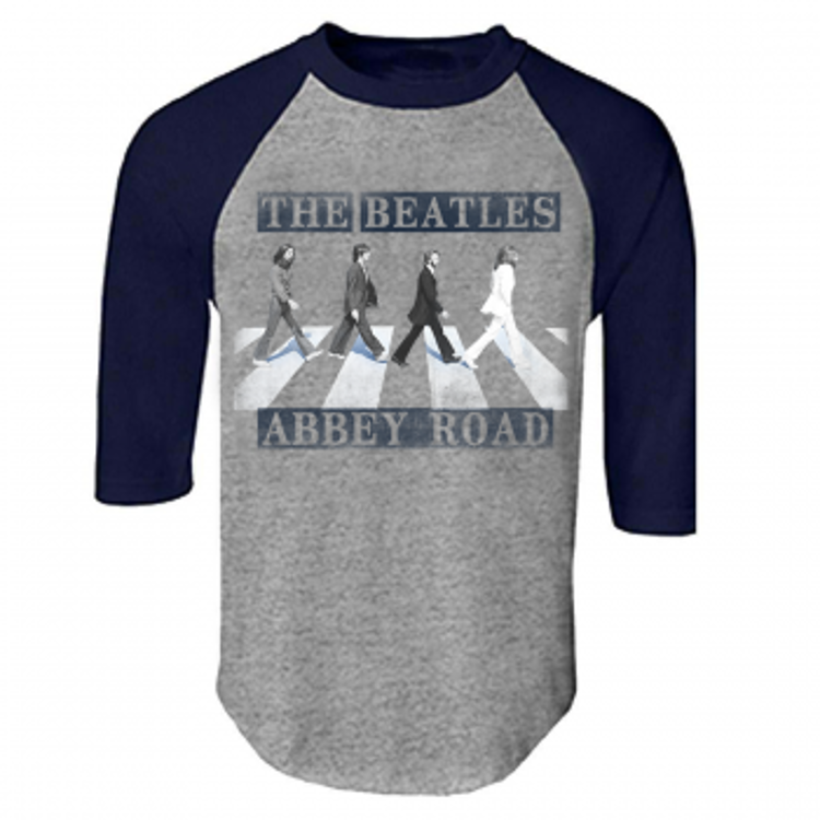 Picture of Beatles Adult T-Shirt: Abbey Road Raglan Baseball Shirt