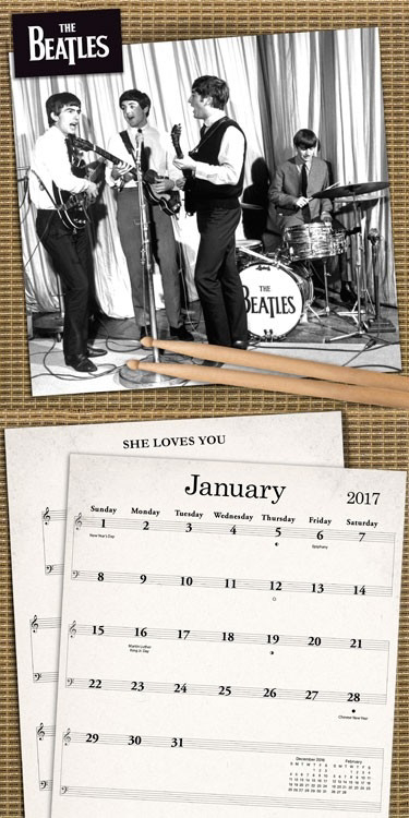 Picture of Beatles Calendar: 2017 Wall Calendar (English)