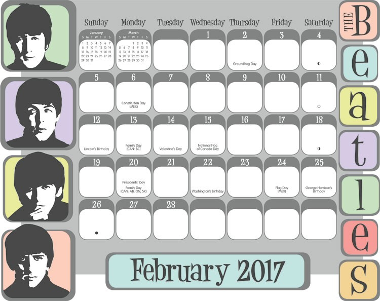 Picture of Beatles Calendar Pad: 2017 Calendar Pad