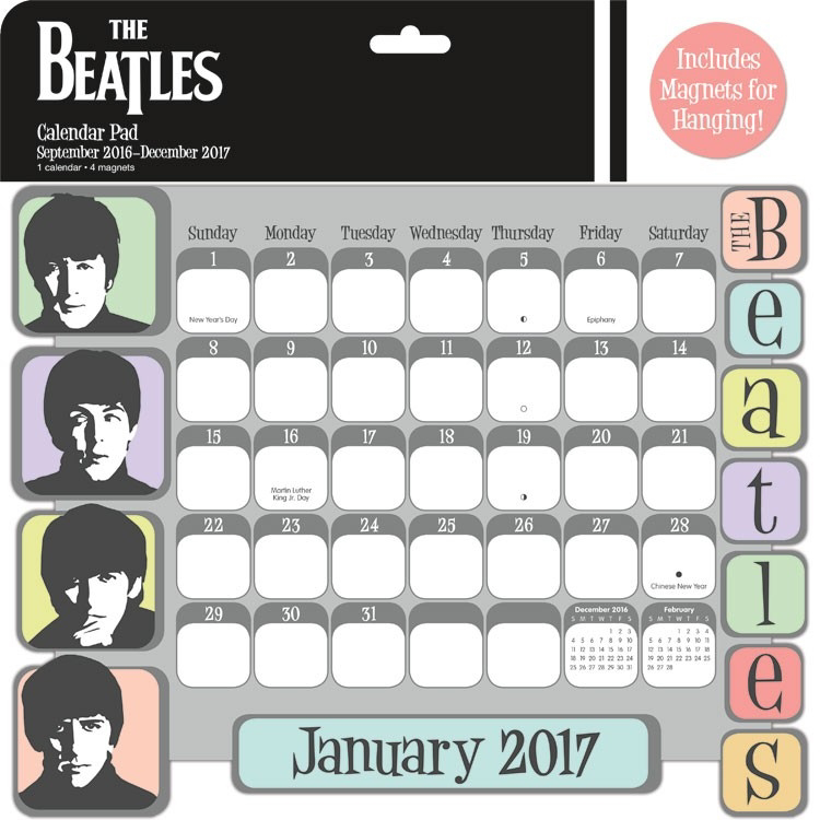 Picture of Beatles Calendar Pad: 2017 Calendar Pad