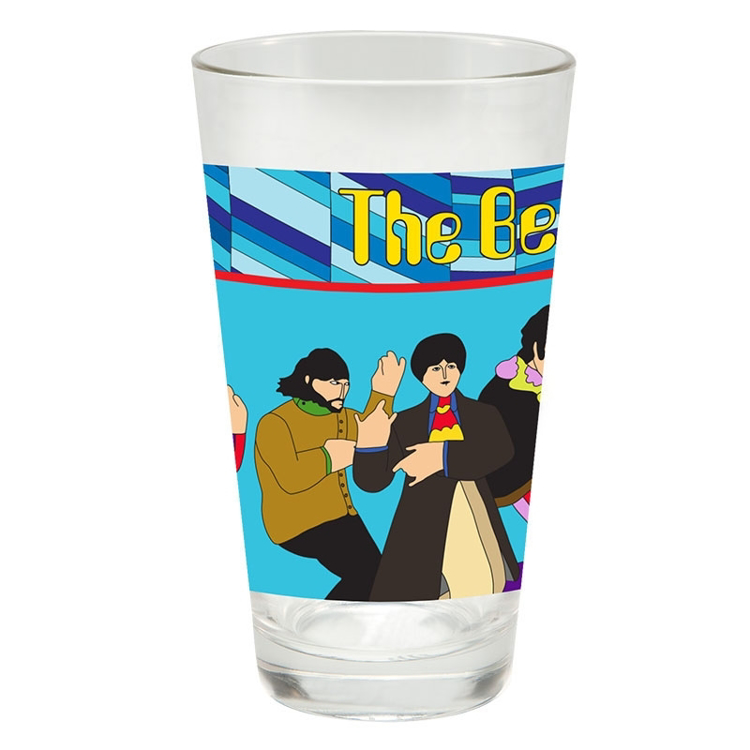 Picture of Beatles Glasses: The Beatles "Yellow Submarine" 2 pc. Laser Decal Glass Set