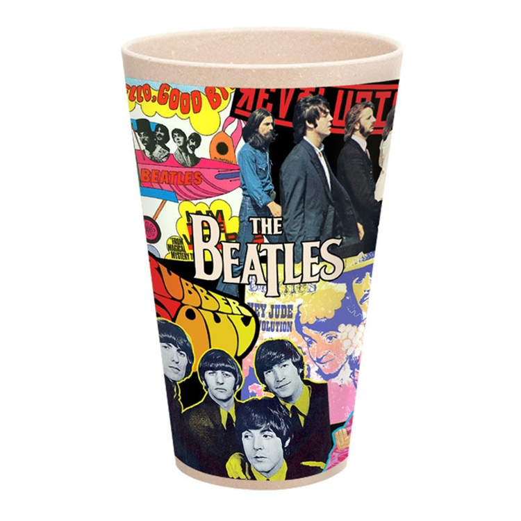 Picture of Beatles Drinkware: The Beatles Album Collage 2 pc. Bamboo Cup Set