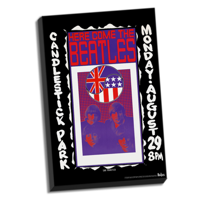 Picture of Beatles ART: The Beatles Candlestick Park Final Concert Stretched 24" x 36" Canvas