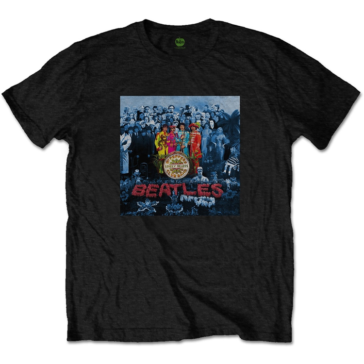 Picture of Beatles Adult T-Shirt: Sgt Pepper Blue Cover on Black