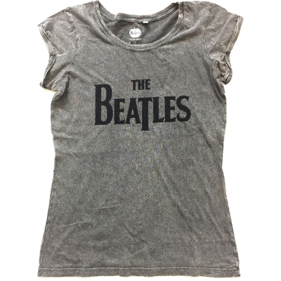 Picture of Beatles Jr's T-Shirt: Black Drop T Logo Acid Wash & Caviar Beads
