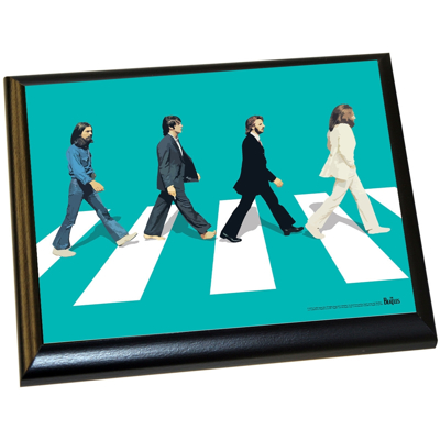 Picture of Beatles ART: The Beatles 'Abbey Road Blue Background' 8x10 Plaque