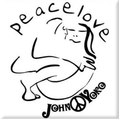 Picture of Beatles Magnet: John Lennon "Cuddle Black on White"