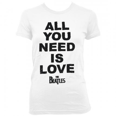 Picture of Beatles Jr's T-Shirt: All You Need is Love Bold on White