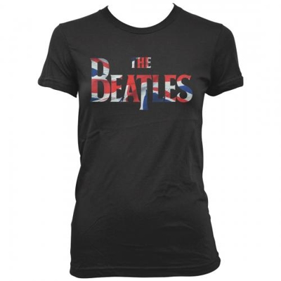 Picture of Beatles Jr's T-Shirt: British Flag inside Drop T Logo