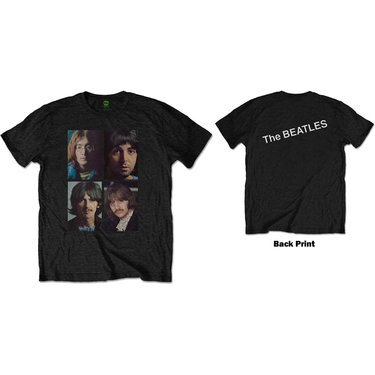 Picture of Beatles Adult T-Shirt: White Album Photo Faces