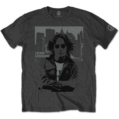 Picture of Beatles Adult T-Shirt: John Lennon NY Skyline