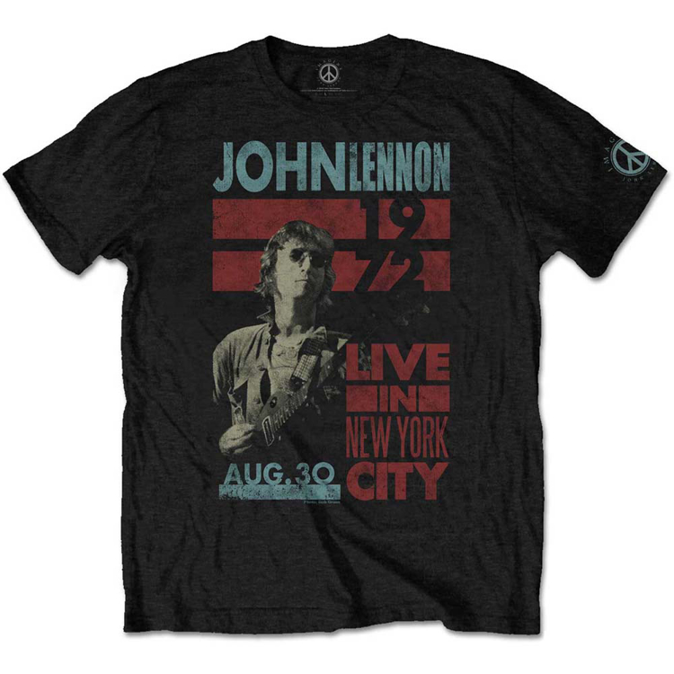 Picture of Beatles Adult T-Shirt: John Lennon Live NYC