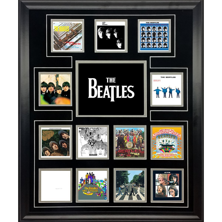 Picture of Beatles ART: The Beatles “UK Album Covers” framed presentation