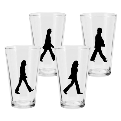 Picture of Beatles Drinkware: "Abbey Road" 16 oz - 4 pc. Glass Set
