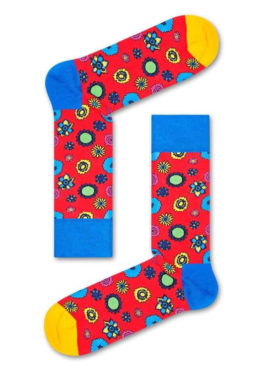 Picture of Beatles Socks: Happy Socks Men's Flower Power Socks