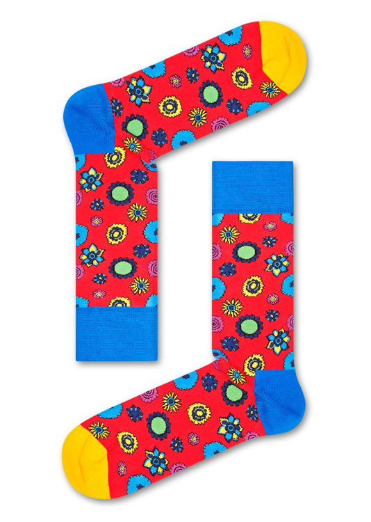 Picture of Beatles Socks: Happy Socks Women's Flower Power Socks