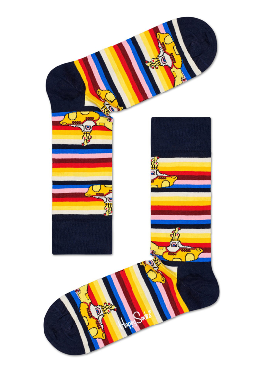 Picture of Beatles Socks: Happy Socks Women's Yellow Submarine Striped Socks