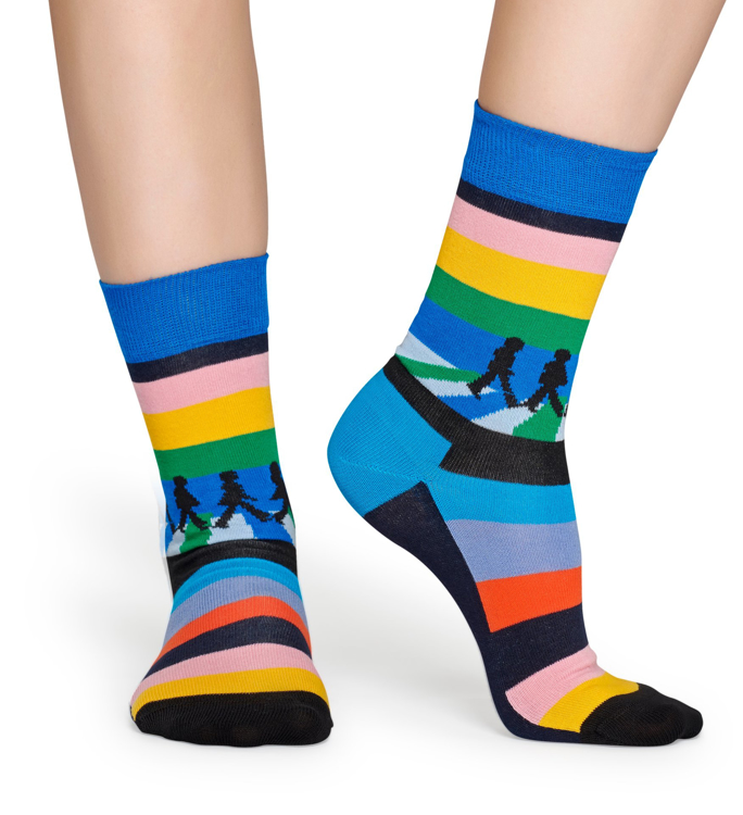 Picture of Beatles Socks: Happy Socks Unisex EP SIZE BOXSET 3 pairs of Beatles Happy Socks