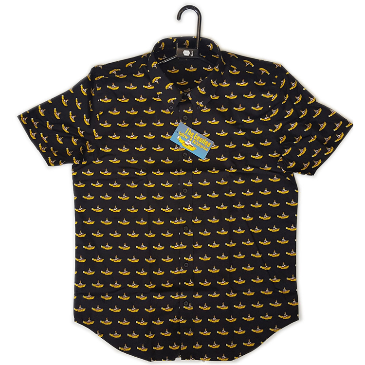 Picture of Beatles Dress Shirt: Black Yellow Submarine Button Down