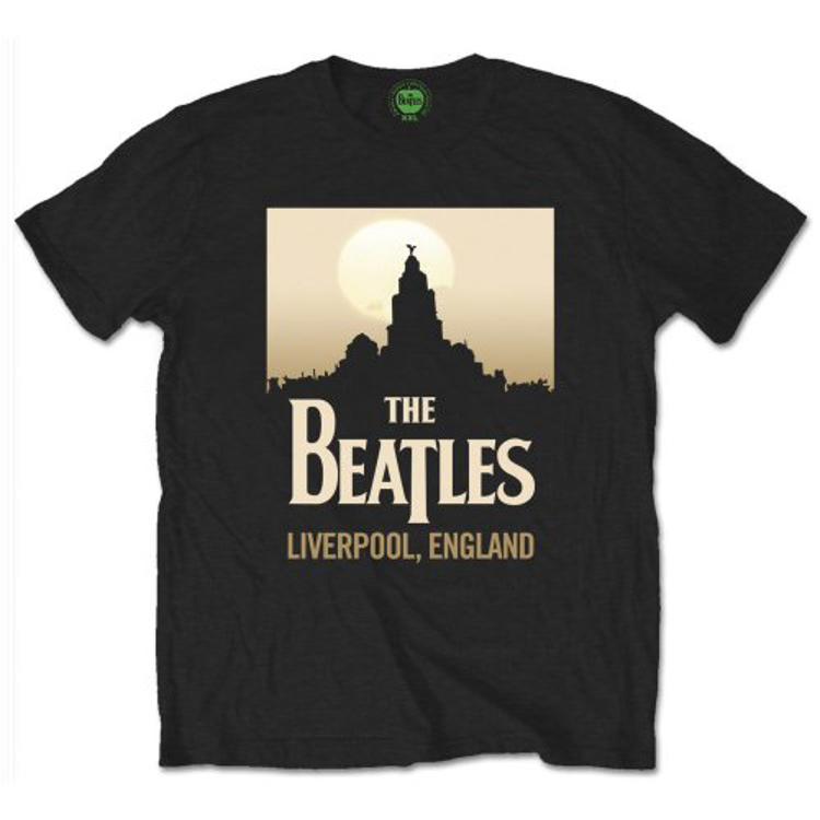 Picture of Beatles Adult T-Shirt: Liverpool England Skyline