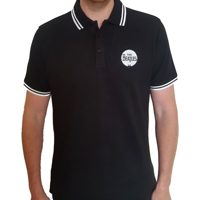 Picture of Beatles Polo Shirt: Drum Logo Black
