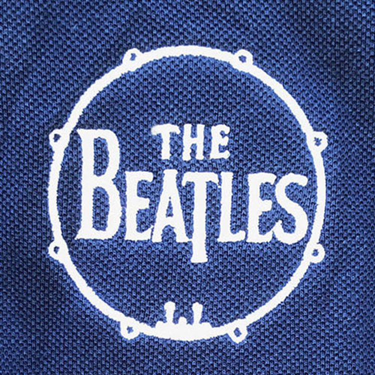 Picture of Beatles Polo Shirt: Drum Logo Navy Blue