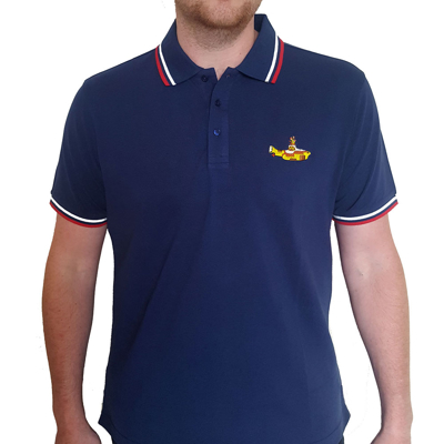 Picture of Beatles Polo Shirt: Yellow Submarine Navy Blue
